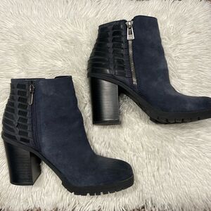 Suede Blue Booties by Circus Sam Edelman